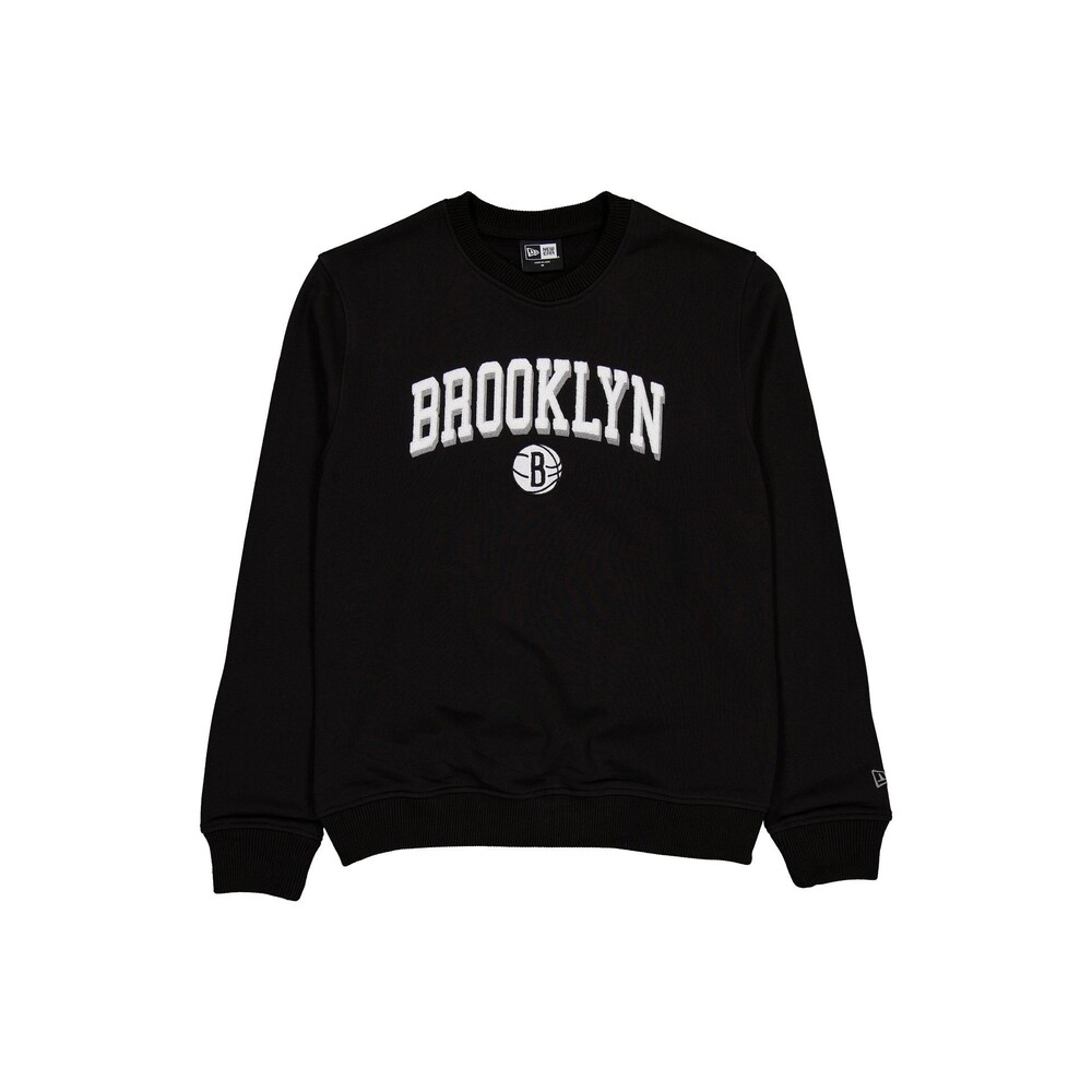 New Era Brooklyn Nets Sport Night Black Crewneck - Size 3XL